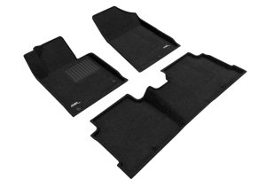 Hyundai Sonata Floor Mat Set - Front and Rear - 3D MAXpider - Elegant - Black - `15-`19